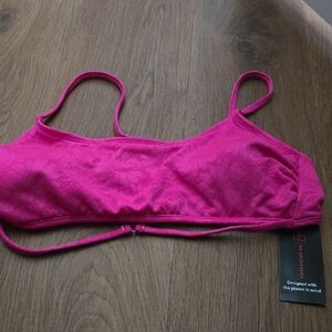 No Boundaries Pink Bikini Top Smooth Stretchy Design